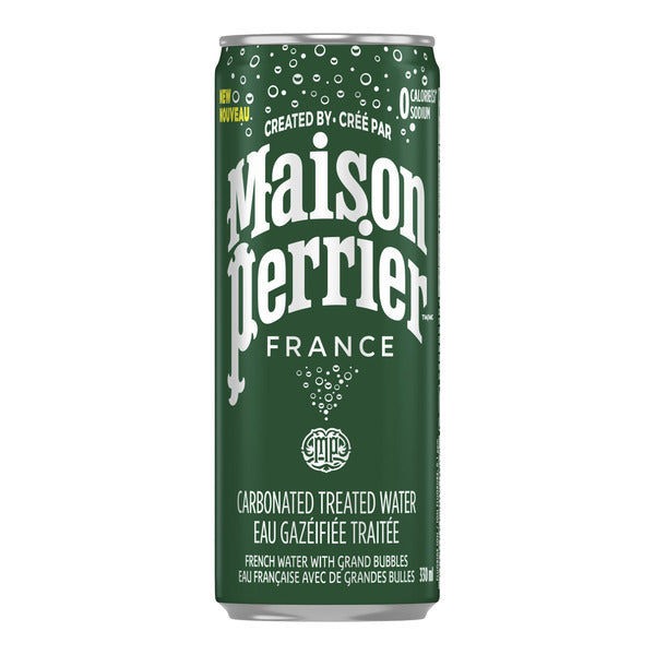 Maison Perrier Carbonated Natural Spring Water Sleek Cans, 330 mL 24-pack — image 1