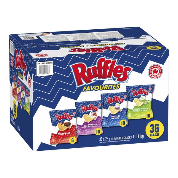 Ruffles Potato Chips Variety Pack, 36 × 28 g — product image