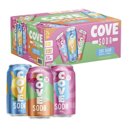 Cove Soda Zero Sugar Variety Pack, 24 × 355 mL — image 3