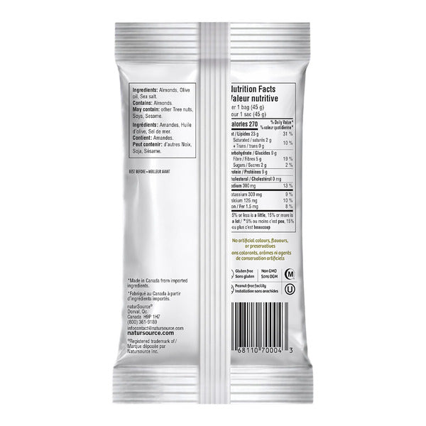 NaturSource Olio d'Oliva Olive Oil & Sea Salt Almonds, 20 × 45 g — gallery image 3