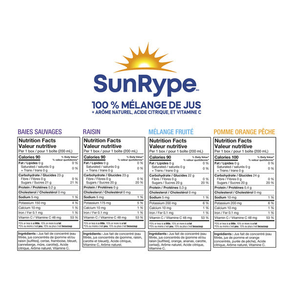 SunRype 100% Juice Variety Pack, 40 x 200mL — gallery image 3