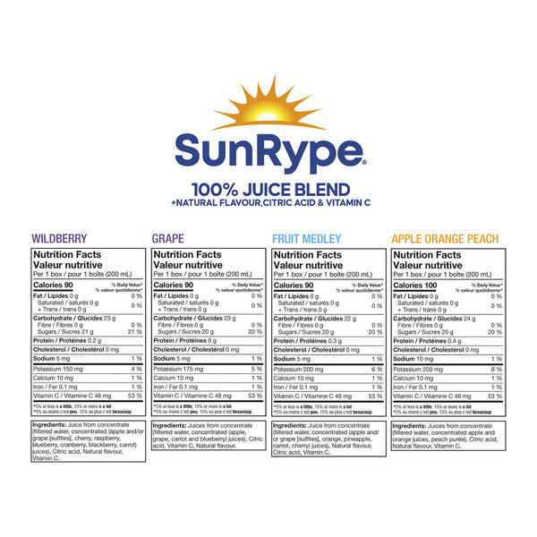 SunRype 100% Juice Variety Pack, 40 x 200mL — gallery image 2