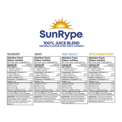 SunRype 100% Juice Variety Pack, 40 x 200mL — gallery image 2