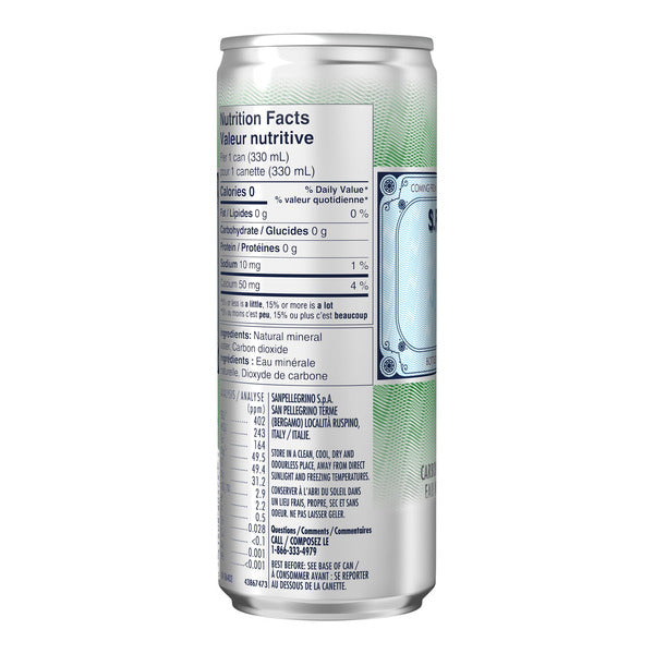 SANPELLEGRINO Sparkling Carbonated Natural Mineral Water 330 mL, 24-pack — image 4