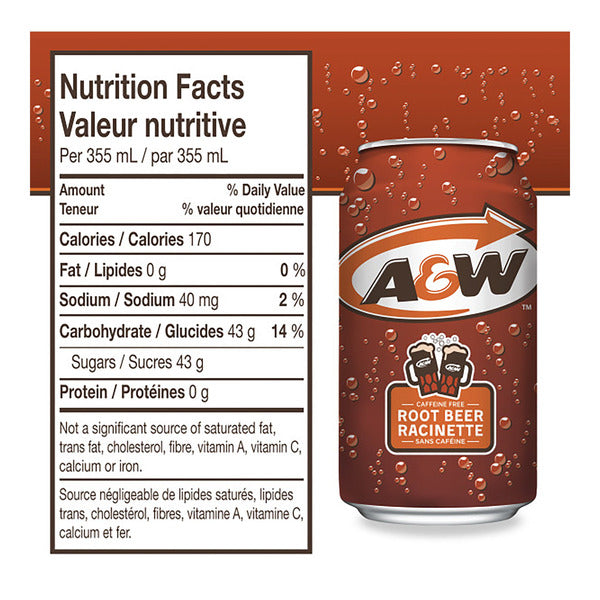 A&W Root Beer, 355 mL, 24-pack — image 2