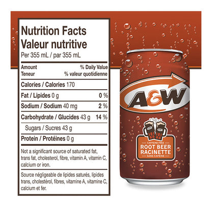 A&W Root Beer, 355 mL, 24-pack — image 2