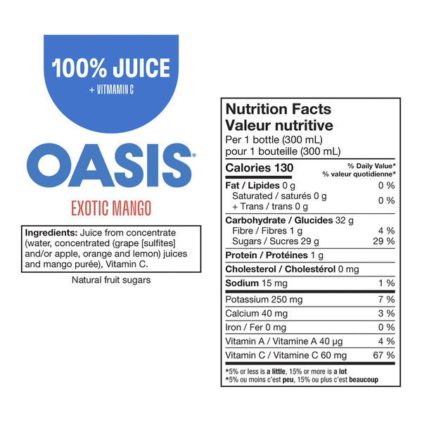 Oasis Exotic Mango Juice Blend, 24 × 300 mL — image 2