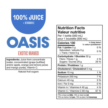 Oasis Exotic Mango Juice Blend, 24 × 300 mL — image 2