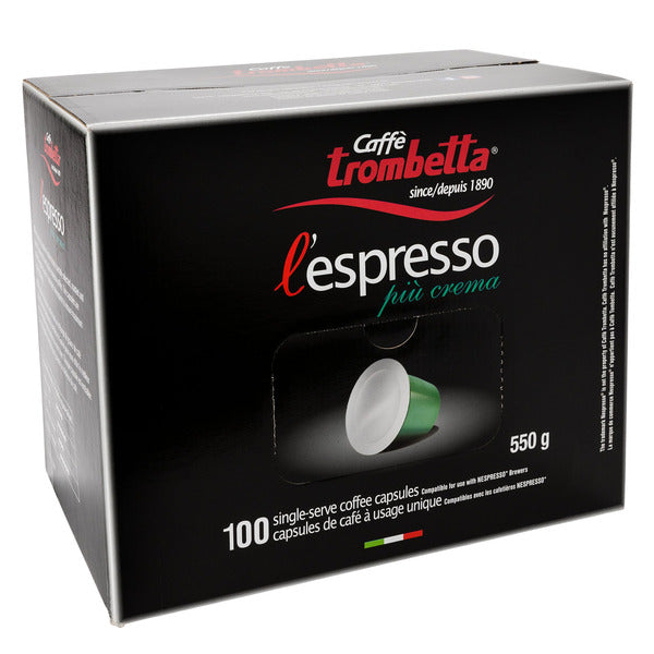Caffè Trombetta Espresso Coffee Capsules, 100-count — image 1
