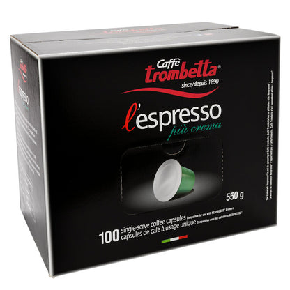 Caffè Trombetta Espresso Coffee Capsules, 100-count — image 1