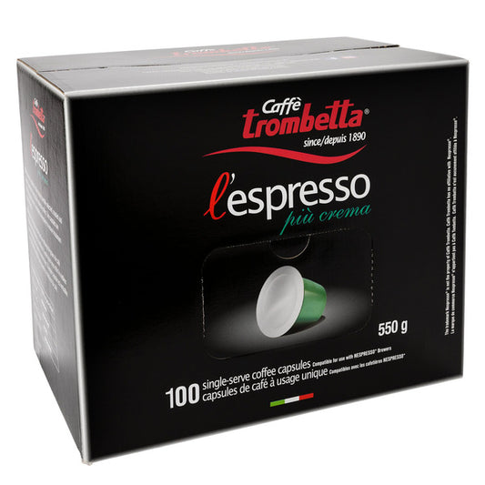 Caffè Trombetta Espresso Coffee Capsules, 100-count — image 1