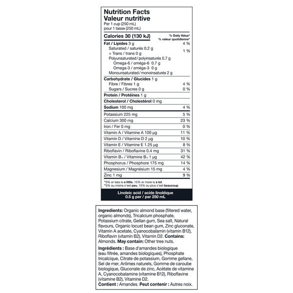 Kirkland Signature Organic Almond Beverage, Original, 6 × 946 mL — image 2