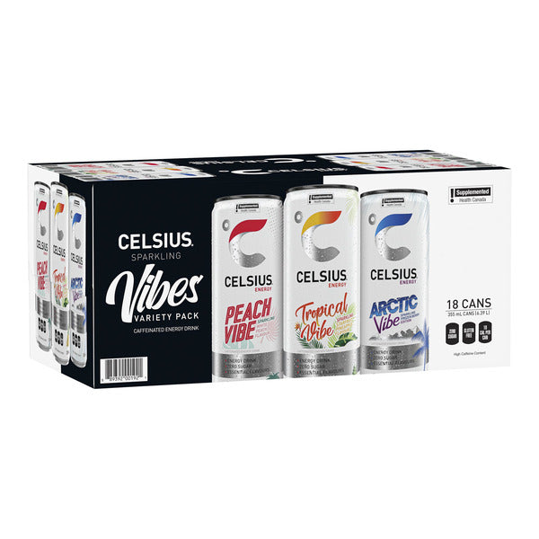Celsius Vibes Energy Drink Variety Pack, 355 mL 18-pack — image 1