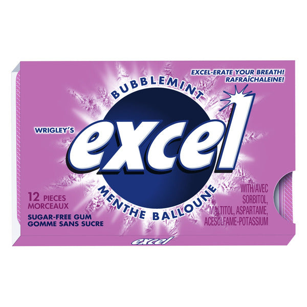 Excel Sugar-free Bubblemint Gum, 12 × 12 pieces — product image