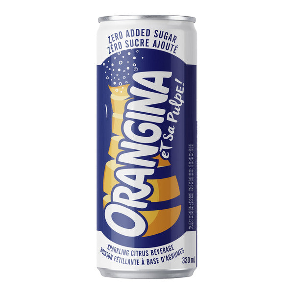 Orangina Zero Sugar Sparkling Citrus Beverage Cans, 330 ml x 24-pack — image 3