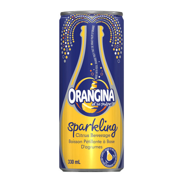 Orangina Sparkling Citrus Beverage Slim Cans, 330 mL 24-pack — image 1