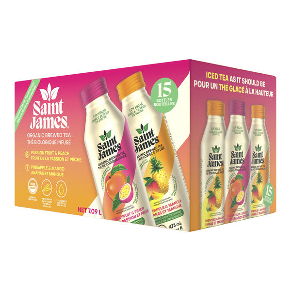 Saint James Organic Brewed Tea, 15 x 473 mL — image 1