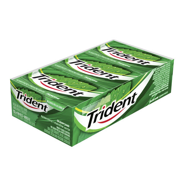 Trident Sugar-free Spearmint Gum, 12 × 14 pieces — gallery image 2
