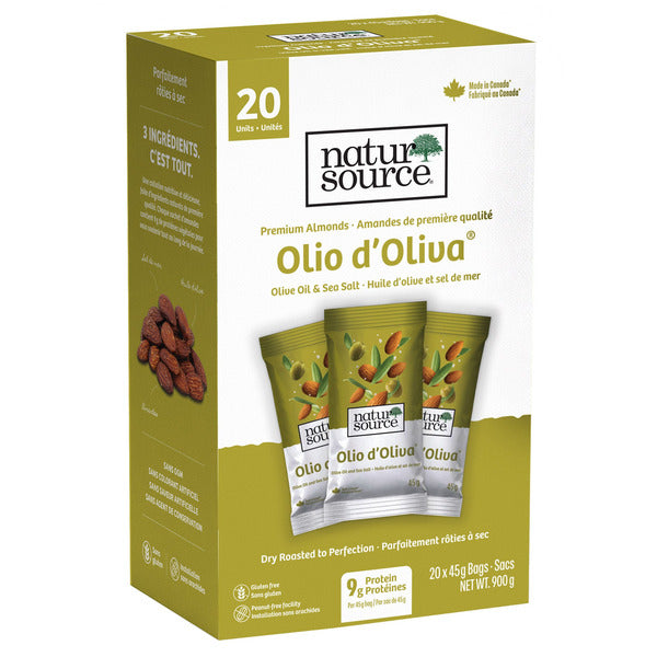 NaturSource Olio d'Oliva Olive Oil & Sea Salt Almonds, 20 × 45 g — product image