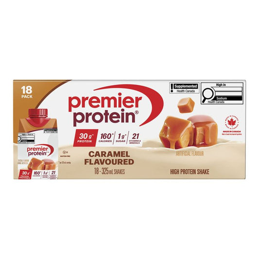 Premier Protein High-protein Caramel Shake, 18 x 325 mL — image 1