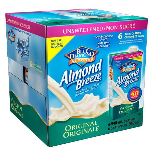 Almond Breeze Unsweetened Original Almond Milk, 946 mL, 6-pack — image 2
