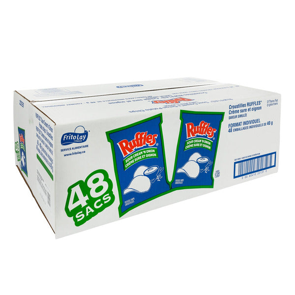 Ruffles Sour Cream 'n Onion Potato Chips, 48 × 40 g — gallery image 2