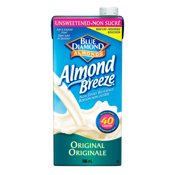 Almond Breeze Unsweetened Original Almond Milk, 946 mL, 6-pack — image 1