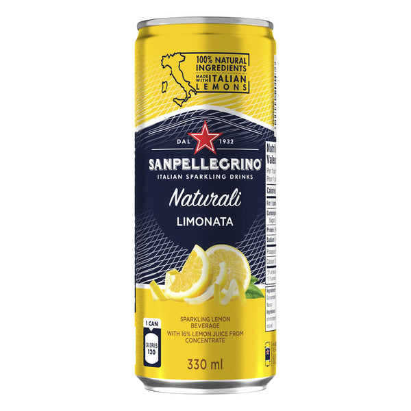 San Pellegrino Limonata Sparkling Beverage, 24 cans × 330 mL — image 1