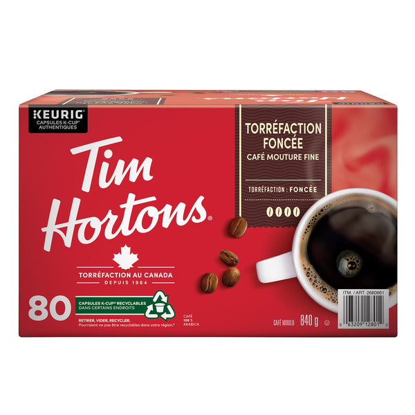 Tim Hortons Dark Roast Single-serve K-Cup Pods, 80-count — image 1