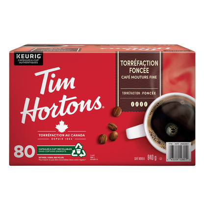 Tim Hortons Dark Roast Single-serve K-Cup Pods, 80-count — image 1
