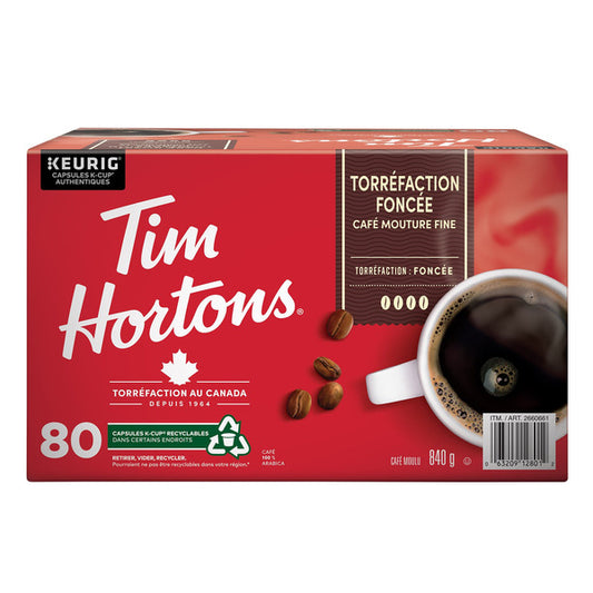 Tim Hortons Dark Roast Single-serve K-Cup Pods, 80-count — image 1