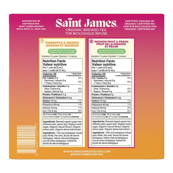 Saint James Organic Brewed Tea, 15 x 473 mL — image 2