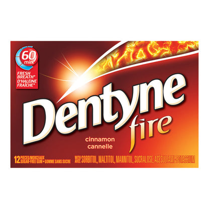 Dentyne Fire Sugar-free Cinnamon Gum, 12 × 12 pieces — product image