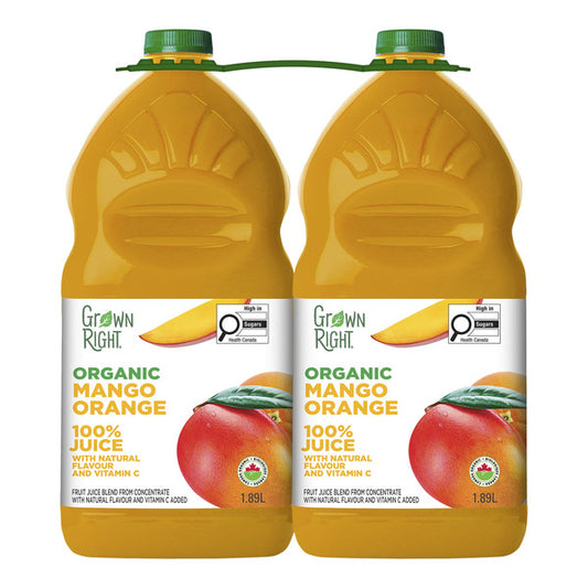 Grown Right Organic Mango Orange Juice, 2 x 1.89 L — image 1