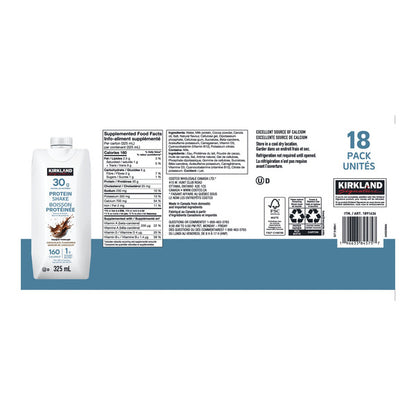 Kirkland Signature Chocolate Protein Shake, 18 × 325 mL — image 2