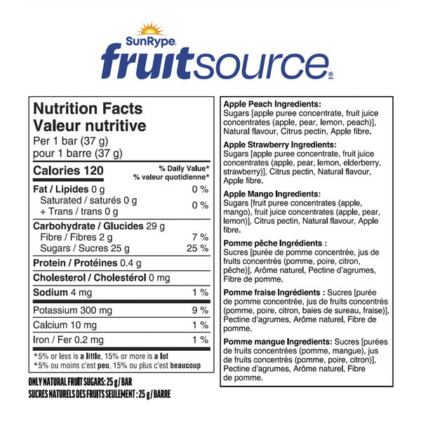 SunRype Fruit Source Fruit Bars Variety Pack, 30 × 37 g — gallery image 3