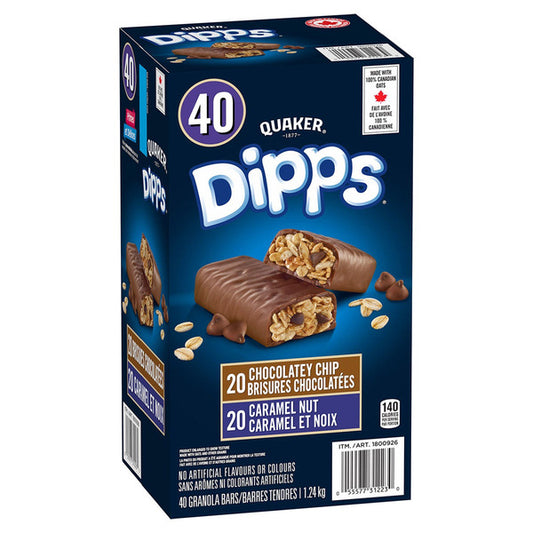 Quaker Dipps Granola Bars, Variety, 40 × 31 g — product image