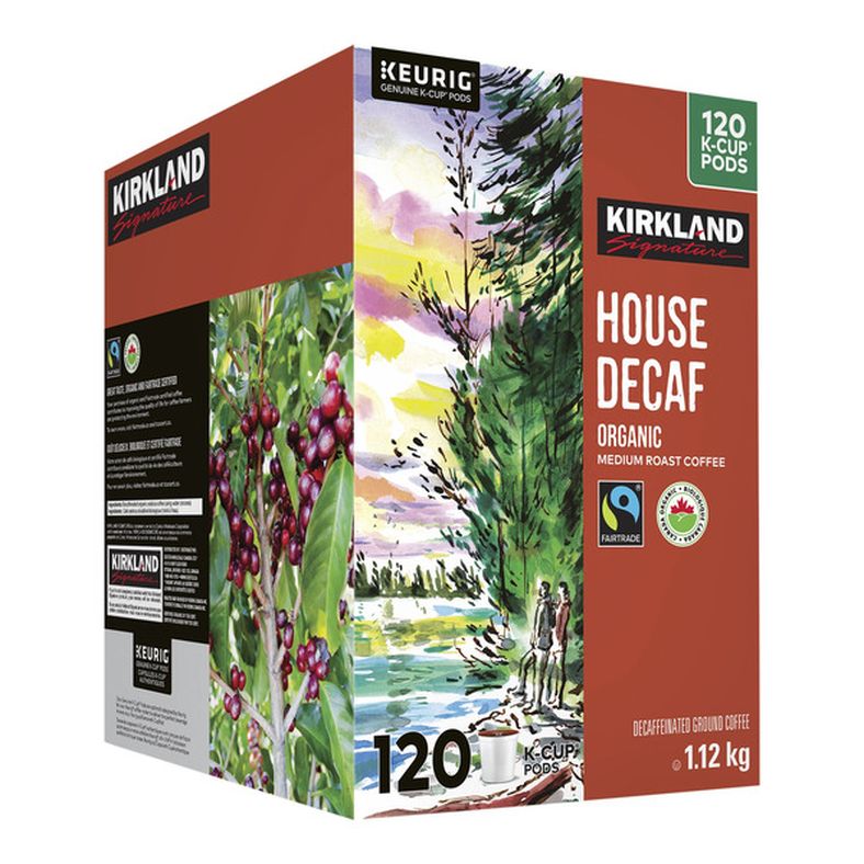 Kirkland Signature Organic Decaffeinated Fair Trade Coffee K-Cups, 120-count — image 1