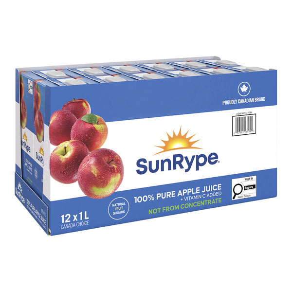 SunRype 100% Pure Apple Juice, 12 × 1 L — image 1