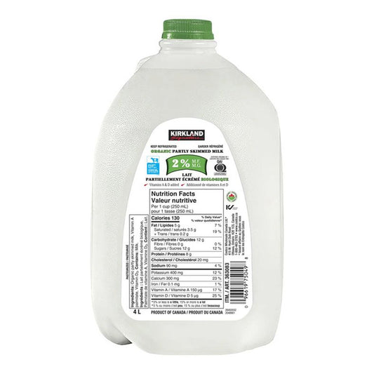 Kirkland Signature Organic 2% Milk, 4 L — image 1