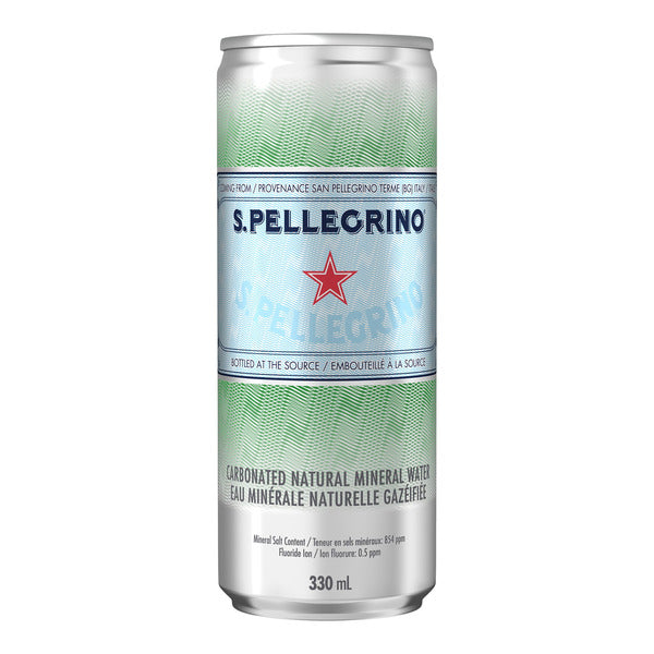 SANPELLEGRINO Sparkling Carbonated Natural Mineral Water 330 mL, 24-pack — image 1