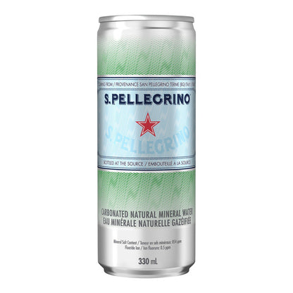 SANPELLEGRINO Sparkling Carbonated Natural Mineral Water 330 mL, 24-pack — image 1