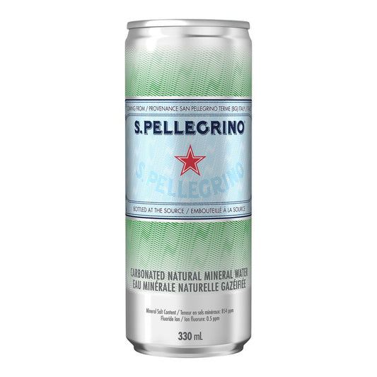 SANPELLEGRINO Sparkling Carbonated Natural Mineral Water 330 mL, 24-pack — image 1