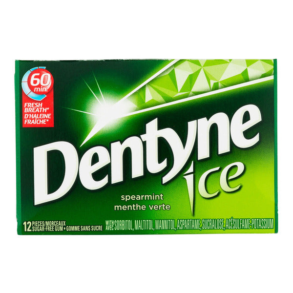Dentyne Ice Spearmint Sugar-free Gum, 12 × 12 pieces — product image