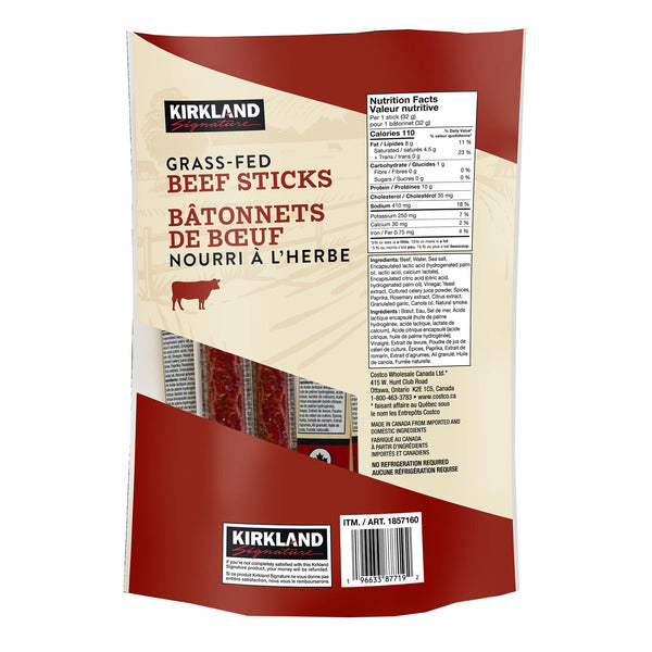 Kirkland Signature Grass Fed Beef Sticks, 12 × 32 g — gallery image 3