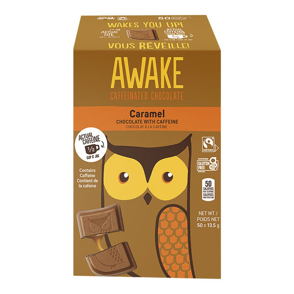 Awake Caramel Milk Chocolate Single Bites, 50 x 13.5 g — product image