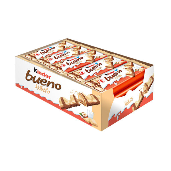 Kinder Bueno White Chocolate and Hazelnut Cream Candy Bars, 20 × 39 g — product image