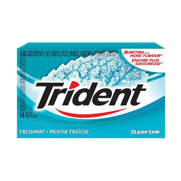 Trident Sugar-free Freshmint Gum, 12 × 14 pieces — product image