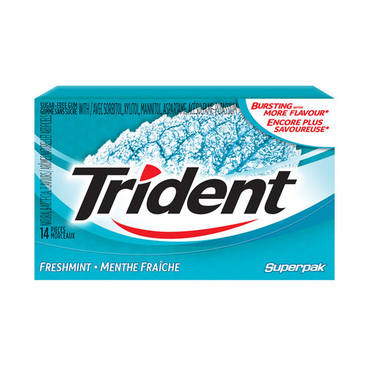 Trident Sugar-free Freshmint Gum, 12 × 14 pieces — product image