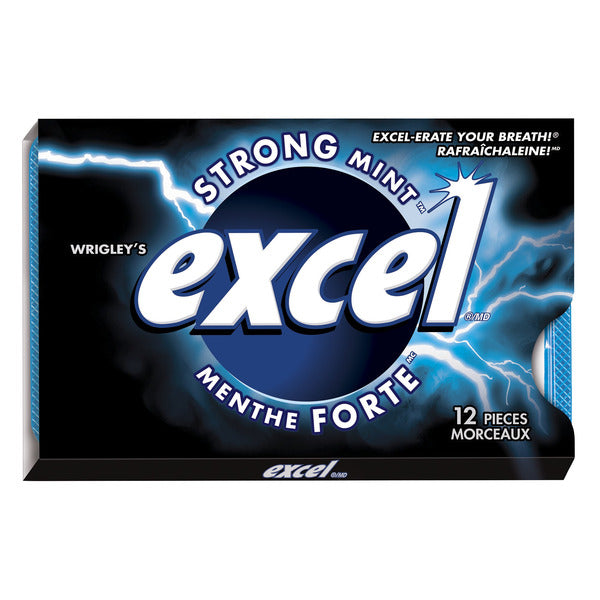 Excel Sugar-free Strong Mint Gum, 12×12 pellets — product image